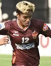 Manisha Kalyan playing for Gokulam Kerala FC.