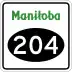 Provincial Road 204 marker