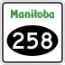 Provincial Road 258 marker