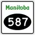 Provincial Road 587 marker