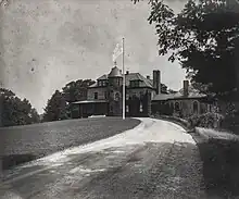 Stone mansion on a hill