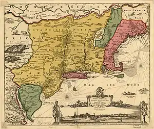 Novi Belgii Novæque Angliæ nec non partis Virginiæ tabula (1656)