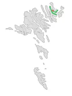 Location of Hvannasunds kommuna in the Faroe Islands