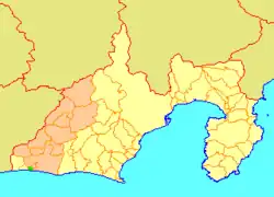 Location of Maisaka in Shizuoka Prefecture