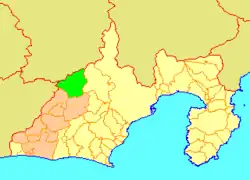 Location of Misakubo in Shizuoka Prefecture