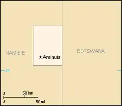 Map of the bantustan.