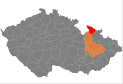 Location in the Olomouc Region within the Czech Republic