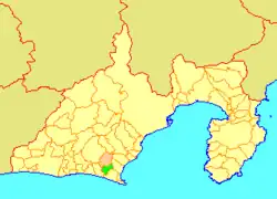 Location of Ogasa in Shizuoka Prefecture