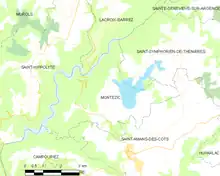 Map showing the Montézic Reservoir.