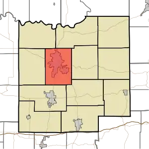 Location of Bainbridge Township in Dubois County