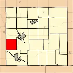 Location in Cowley County