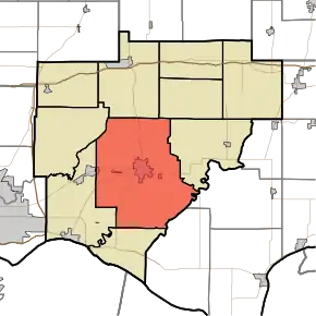 Location in Warrick County