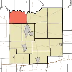 Location of Boone Township in Dubois County