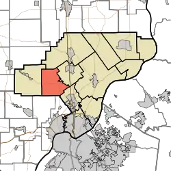 Location of Carr Township in Clark County