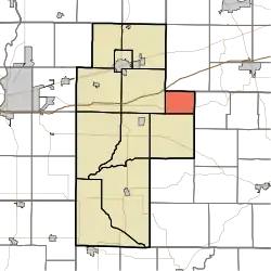 Location of Cass Township in Clay County