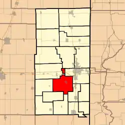 Location in Vermilion County