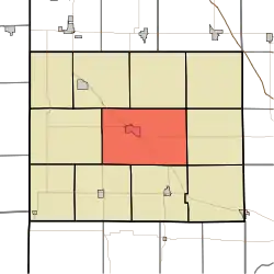 Location of Center Township in Benton County