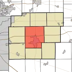 Location in Hancock County