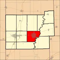 Location in Coles County