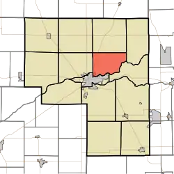 Location of Clay Township in Cass County