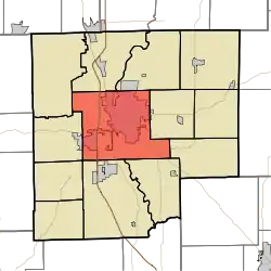 Location in Bartholomew County