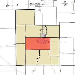 Location of Connersville Township in Fayette County