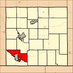 Location in Cowley County