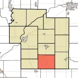 Location of Democrat Township in Carroll County