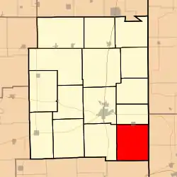 Location in Edgar County