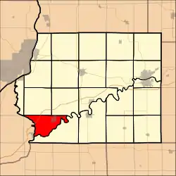 Location in Whiteside County