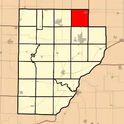 Location in Fulton County