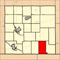 Location in Cowley County