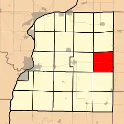 Location in Hancock County