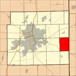 Location in Allen County, Indiana