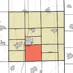 Location of Jackson Township in DeKalb County