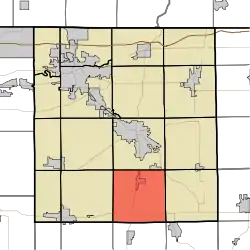 Location of Jackson Township in Elkhart County