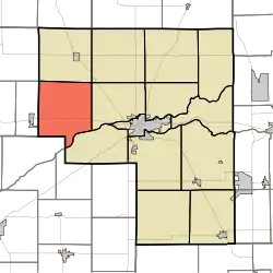 Location of Jefferson Township in Cass County