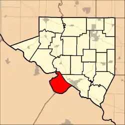 Location in Randolph County