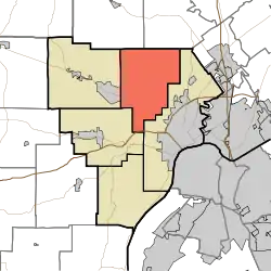 Location of Lafayette Township in Floyd County