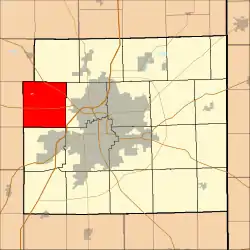 Location in Allen County, Indiana