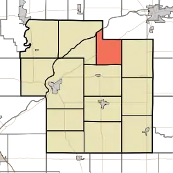 Location of Liberty Township in Carroll County