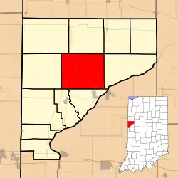 Location of Liberty Township in Warren County