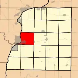 Location in Hancock County