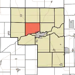 Location of Noble Township in Cass County