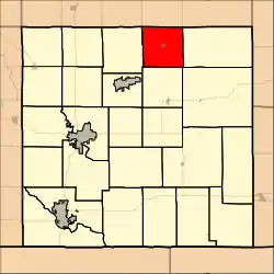 Location in Cowley County