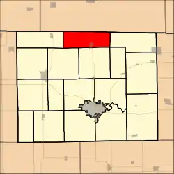 Location in Stephenson County