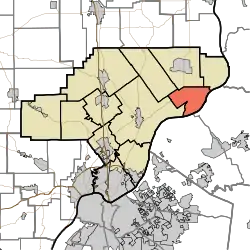 Location of Owen Township in Clark County