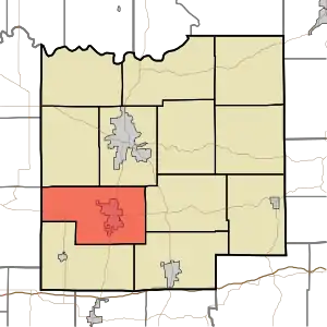 Location of Patoka Township in Dubois County