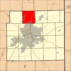 Location in Allen County, Indiana