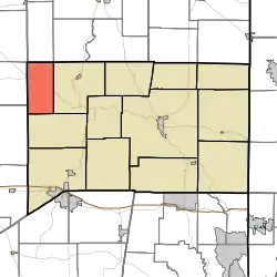 Location of Posey Township in Franklin County